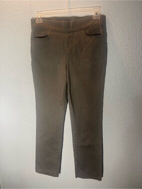 Gloria Vanderbilt Olive Gray Slim Straight Pants